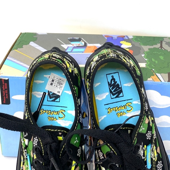 💖MEGA SALE💖VANS Authentic x Simpsons Glow Bart Low Top Kids Canvas VN0A3UIV0GY - Picture 5 of 11
